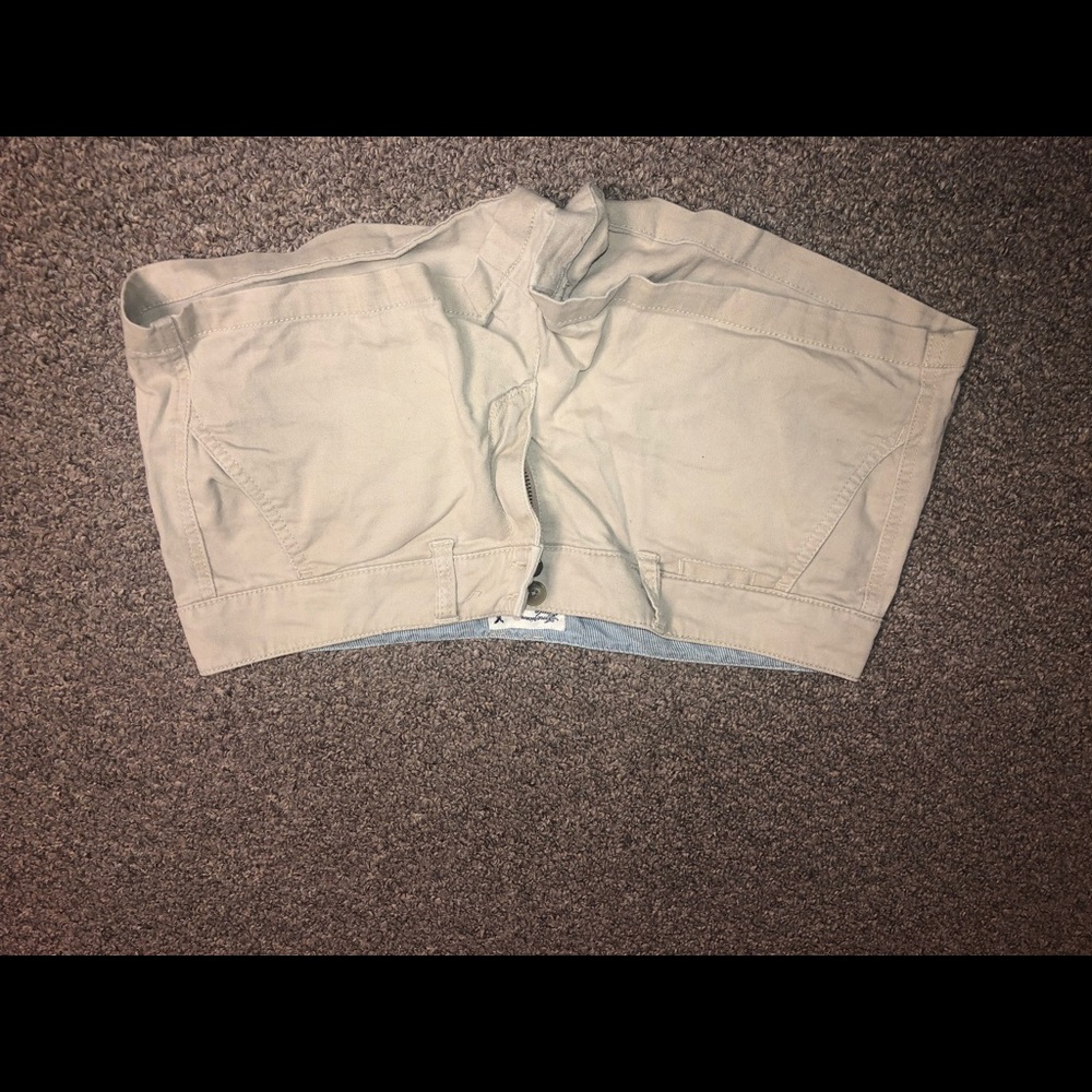 Tan American eagle shorts, size 6